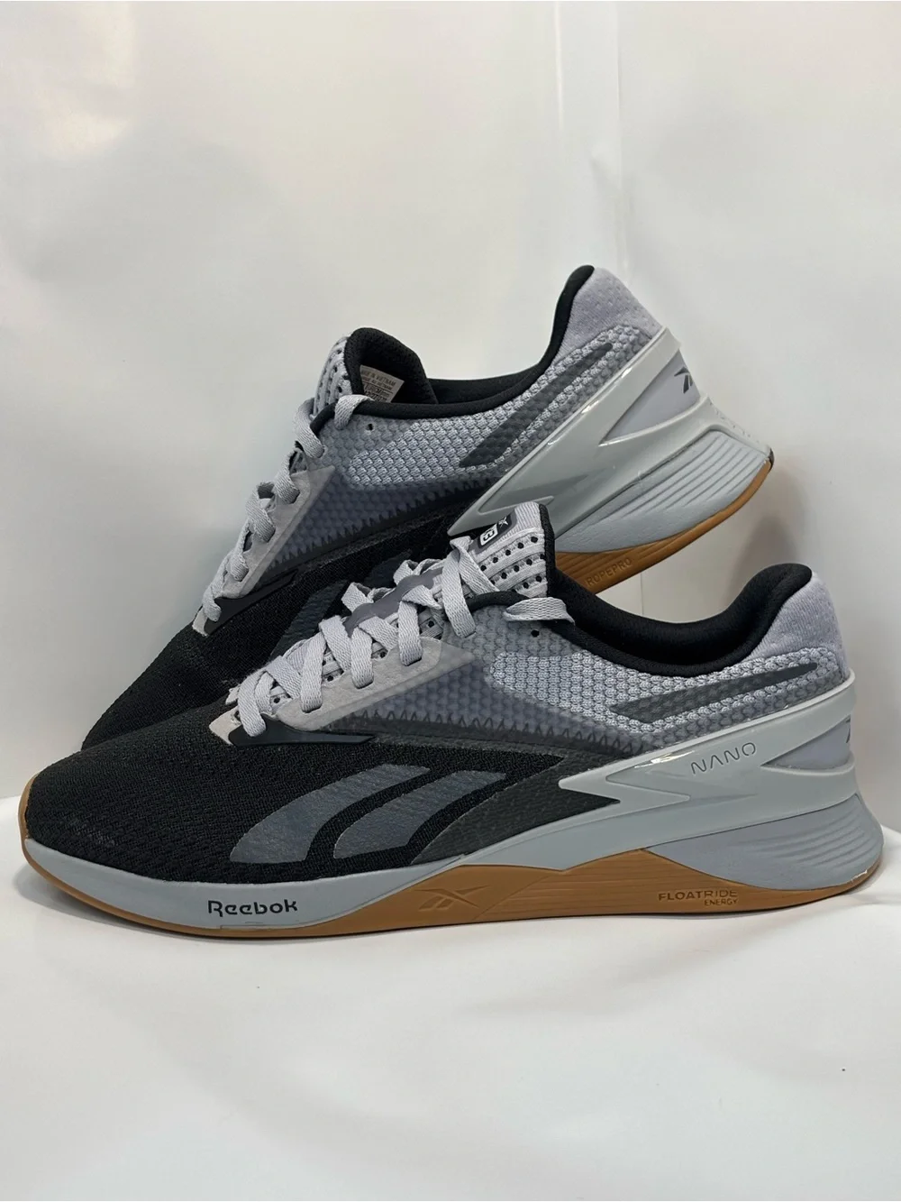 Reebok Nano X3 Shoes Men's Size 9 Cold Grey/Black Mesh Training Sneaker CK11039